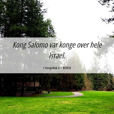 Picture 06 - 1 Kongebok 4:1 NORSK - Kong Salomo var konge over hele - Bible Verse Picture
