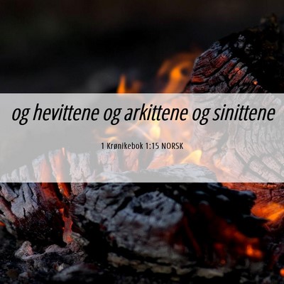 Picture 06 - 1 Krønikebok 1:15 NORSK - og hevittene og arkittene og - Bible Verse Picture