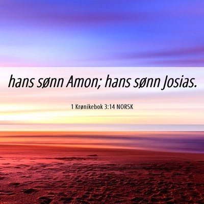 Picture 06 - 1 Krønikebok 3:14 NORSK - hans sønn Amon; hans sønn - Bible Verse Picture