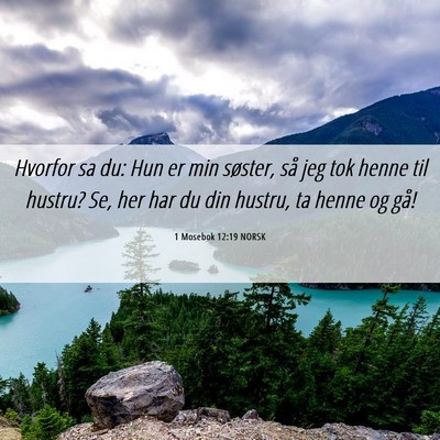 Picture 06 - 1 Mosebok 12:19 NORSK - Hvorfor sa du: Hun er min søster, så jeg tok - Bible Verse Picture