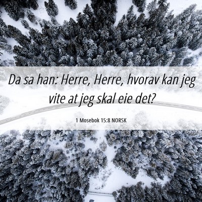 Picture 06 - 1 Mosebok 15:8 NORSK - Da sa han: Herre, Herre, hvorav kan jeg vite at - Bible Verse Picture