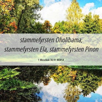 Picture 06 - 1 Mosebok 36:41 NORSK - stammefyrsten Oholibama, stammefyrsten Ela, - Bible Verse Picture