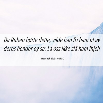 Picture 06 - 1 Mosebok 37:21 NORSK - Da Ruben hørte dette, vilde han fri ham ut av - Bible Verse Picture