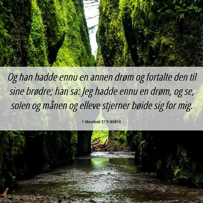 Picture 06 - 1 Mosebok 37:9 NORSK - Og han hadde ennu en annen drøm og fortalte den - Bible Verse Picture
