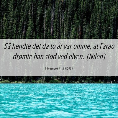 Picture 06 - 1 Mosebok 41:1 NORSK - Så hendte det da to år var omme, at Farao - Bible Verse Picture