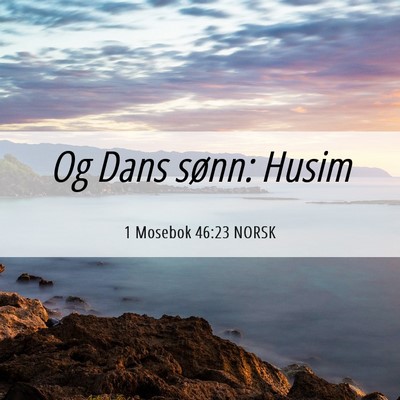 Picture 06 - 1 Mosebok 46:23 NORSK - Og Dans sønn: - Bible Verse Picture
