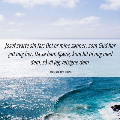 Picture 06 - 1 Mosebok 48:9 NORSK - Josef svarte sin far: Det er mine sønner, som - Bible Verse Picture
