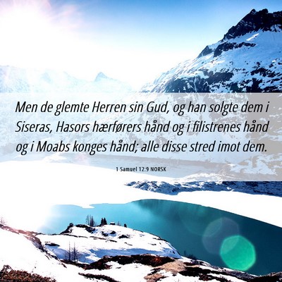 Picture 06 - 1 Samuel 12:9 NORSK - Men de glemte Herren sin Gud, og han solgte dem i - Bible Verse Picture