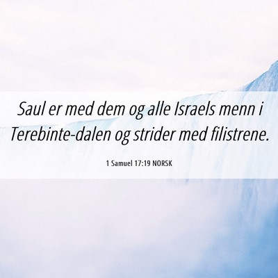 Picture 06 - 1 Samuel 17:19 NORSK - Saul er med dem og alle Israels menn i - Bible Verse Picture