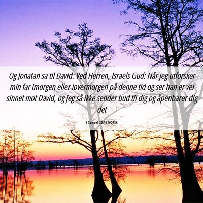 Picture 06 - 1 Samuel 20:12 NORSK - Og Jonatan sa til David: Ved Herren, Israels Gud: - Bible Verse Picture