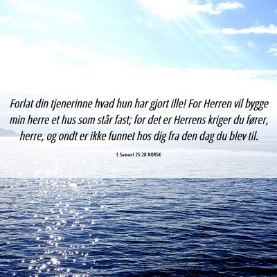 Picture 06 - 1 Samuel 25:28 NORSK - Forlat din tjenerinne hvad hun har gjort ille! - Bible Verse Picture