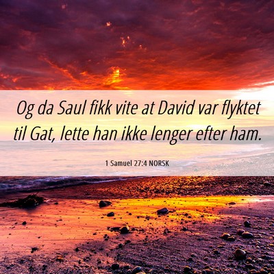 Picture 06 - 1 Samuel 27:4 NORSK - Og da Saul fikk vite at David var flyktet til - Bible Verse Picture