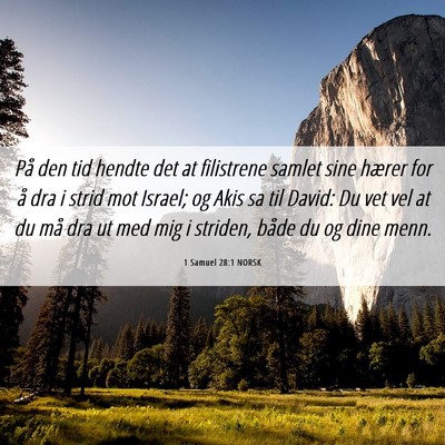 Picture 06 - 1 Samuel 28:1 NORSK - På den tid hendte det at filistrene samlet sine - Bible Verse Picture