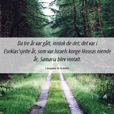 Picture 06 - 2 Kongebok 18:10 NORSK - Da tre år var gått, inntok de det; det var i - Bible Verse Picture