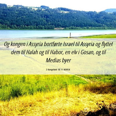 Picture 06 - 2 Kongebok 18:11 NORSK - Og kongen i Assyria bortførte Israel til Assyria - Bible Verse Picture