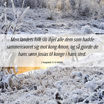 Picture 06 - 2 Kongebok 21:24 NORSK - Men landets folk slo ihjel alle dem som hadde - Bible Verse Picture