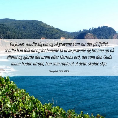 Picture 06 - 2 Kongebok 23:16 NORSK - Da Josias vendte sig om og så gravene som var - Bible Verse Picture