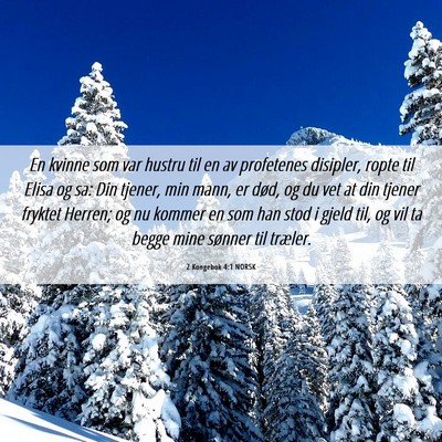 Picture 06 - 2 Kongebok 4:1 NORSK - En kvinne som var hustru til en av profetenes - Bible Verse Picture