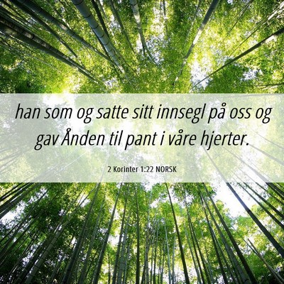 Picture 06 - 2 Korinter 1:22 NORSK - han som og satte sitt innsegl på oss og gav - Bible Verse Picture