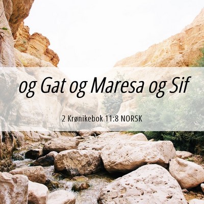 Picture 06 - 2 Krønikebok 11:8 NORSK - og Gat og Maresa og - Bible Verse Picture