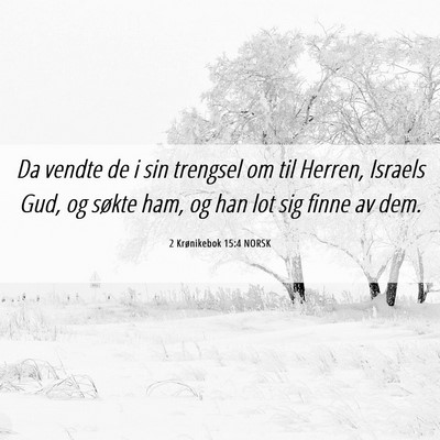 Picture 06 - 2 Krønikebok 15:4 NORSK - Da vendte de i sin trengsel om til Herren, - Bible Verse Picture