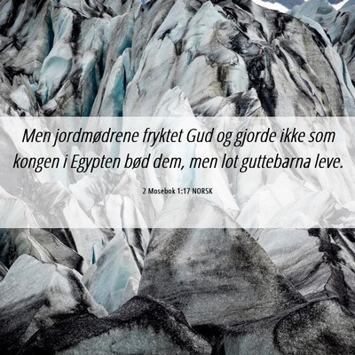 Picture 06 - 2 Mosebok 1:17 NORSK - Men jordmødrene fryktet Gud og gjorde ikke som - Bible Verse Picture