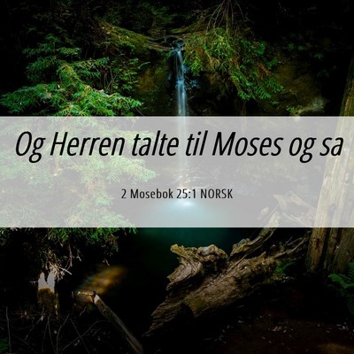 Picture 06 - 2 Mosebok 25:1 NORSK - Og Herren talte til Moses og - Bible Verse Picture