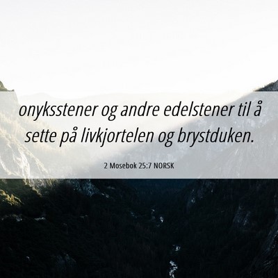 Picture 06 - 2 Mosebok 25:7 NORSK - onyksstener og andre edelstener til å sette på - Bible Verse Picture