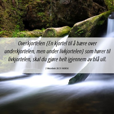 Picture 06 - 2 Mosebok 28:31 NORSK - Overkjortelen {En kjortel til å bære over - Bible Verse Picture
