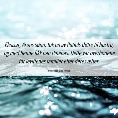 Picture 06 - 2 Mosebok 6:25 NORSK - Eleasar, Arons sønn, tok en av Putiels døtre - Bible Verse Picture