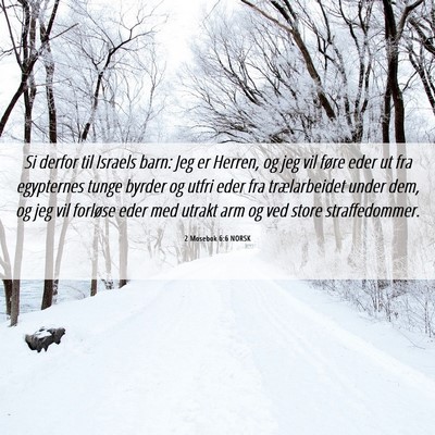 Picture 06 - 2 Mosebok 6:6 NORSK - Si derfor til Israels barn: Jeg er Herren, og jeg - Bible Verse Picture
