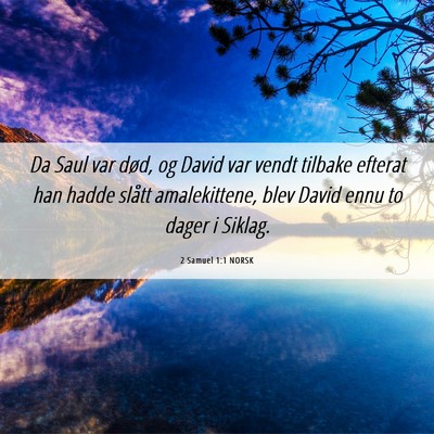 Picture 06 - 2 Samuel 1:1 NORSK - Da Saul var død, og David var vendt tilbake - Bible Verse Picture