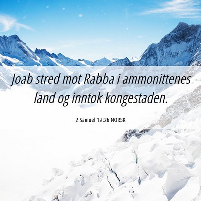 Picture 06 - 2 Samuel 12:26 NORSK - Joab stred mot Rabba i ammonittenes land og - Bible Verse Picture