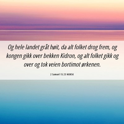 Picture 06 - 2 Samuel 15:23 NORSK - Og hele landet gråt høit, da alt folket drog - Bible Verse Picture