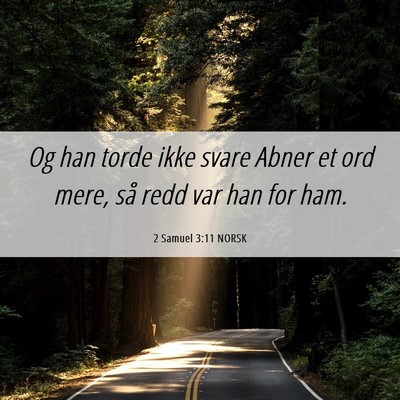 Picture 06 - 2 Samuel 3:11 NORSK - Og han torde ikke svare Abner et ord mere, så - Bible Verse Picture