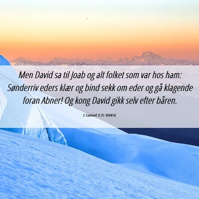 Picture 06 - 2 Samuel 3:31 NORSK - Men David sa til Joab og alt folket som var hos - Bible Verse Picture