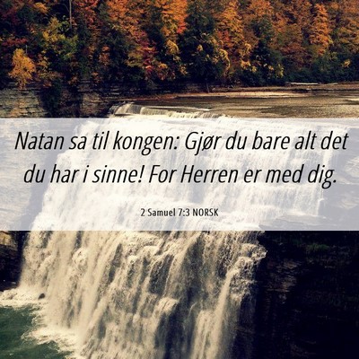 Picture 06 - 2 Samuel 7:3 NORSK - Natan sa til kongen: Gjør du bare alt det du har - Bible Verse Picture