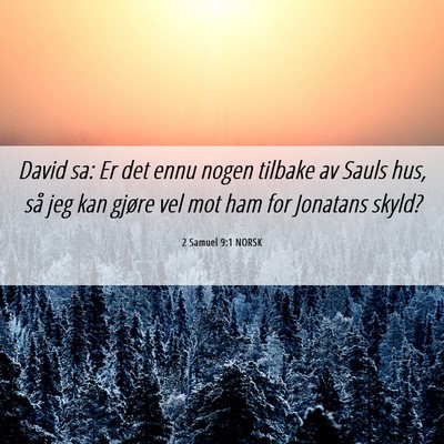 Picture 06 - 2 Samuel 9:1 NORSK - David sa: Er det ennu nogen tilbake av Sauls hus, - Bible Verse Picture