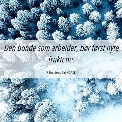 Picture 06 - 2 Timoteus 2:6 NORSK - Den bonde som arbeider, bør først nyte - Bible Verse Picture