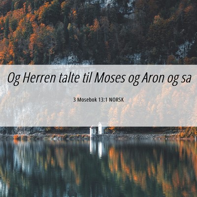 Picture 06 - 3 Mosebok 13:1 NORSK - Og Herren talte til Moses og Aron og - Bible Verse Picture