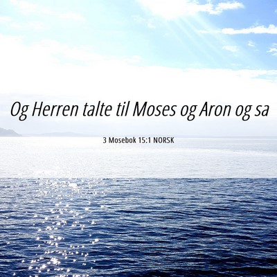 Picture 06 - 3 Mosebok 15:1 NORSK - Og Herren talte til Moses og Aron og - Bible Verse Picture