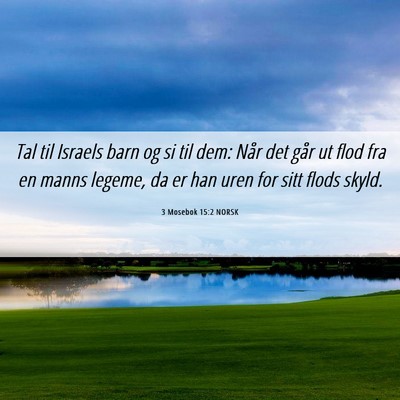 Picture 06 - 3 Mosebok 15:2 NORSK - Tal til Israels barn og si til dem: Når det går - Bible Verse Picture