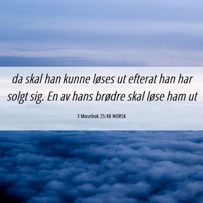 Picture 06 - 3 Mosebok 25:48 NORSK - da skal han kunne løses ut efterat han har solgt - Bible Verse Picture