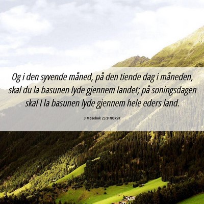 Picture 06 - 3 Mosebok 25:9 NORSK - Og i den syvende måned, på den tiende dag i - Bible Verse Picture