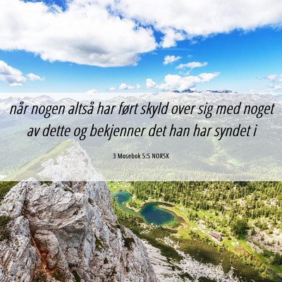 Picture 06 - 3 Mosebok 5:5 NORSK - når nogen altså har ført skyld over sig med - Bible Verse Picture