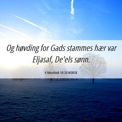 Picture 06 - 4 Mosebok 10:20 NORSK - Og høvding for Gads stammes hær var Eljasaf, - Bible Verse Picture