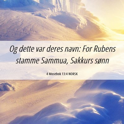 Picture 06 - 4 Mosebok 13:4 NORSK - Og dette var deres navn: For Rubens stamme - Bible Verse Picture