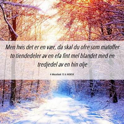 Picture 06 - 4 Mosebok 15:6 NORSK - Men hvis det er en vær, da skal du ofre som - Bible Verse Picture