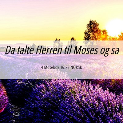 Picture 06 - 4 Mosebok 16:23 NORSK - Da talte Herren til Moses og - Bible Verse Picture