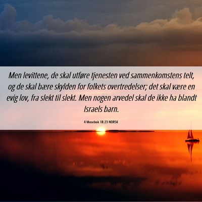 Picture 06 - 4 Mosebok 18:23 NORSK - Men levittene, de skal utføre tjenesten ved - Bible Verse Picture